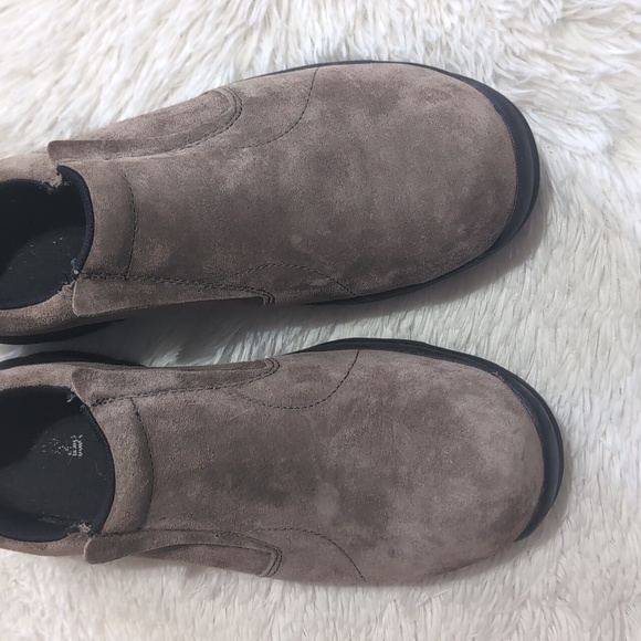 Duluth Brown Wild Boar Suede Mocs Slip Resistant Loafers Size 10 - Picture 4 of 8